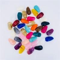 Acrylic Jewelry Beads, irregular, injection moulding, DIY, more colors for choice, 15x28mm, Approx 500G/Bag, Sold By Bag