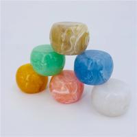 Akryl smycken pärlor, Flat Round, formsprutning, DIY, fler färger för val, 23x32mm, 500G/Bag, Säljs av Bag