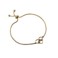 Stainless Steel Jewelry Bracelet 304 Stainless Steel Heart Vacuum Ion Plating for woman Length 7.09 Inch Sold By PC