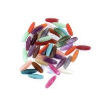 Acrylic Jewelry Beads, Twisted Bugle, injection moulding, DIY, more colors for choice, 9x28mm, 500G/Bag, Sold By Bag