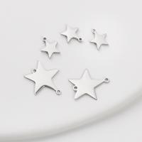 Stainless Steel Pendants, 304 Stainless Steel, Star, different styles for choice, original color, US Ring Size:1, Sold By PC