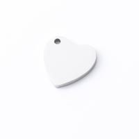 Stainless Steel Heart Pendants, 304 Stainless Steel, DIY, original color, 15x15mm, Sold By PC