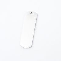 Stainless Steel Tag Charm, 304 Stainless Steel, polished, DIY, original color, 15x50mm, Sold By PC