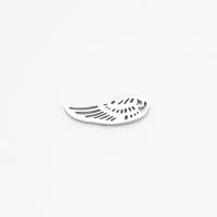 Stainless Steel Pendants, 304 Stainless Steel, Wing Shape, DIY, original color, 15x7mm, Sold By PC