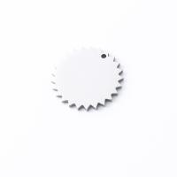 Bijoux pendentifs en acier inoxydable , Acier inoxydable 304, roue dentée, poli, DIY, 20mm, Vendu par PC