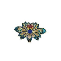 Hair Accessories DIY Findings Zinc Alloy Flower gold color plated enamel mixed colors nickel lead & cadmium free Sold By PC