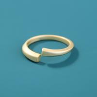 Messing Manchet Finger Ring, gold plated, Verstelbare & uniseks & verschillende grootte voor keus, Verkocht door PC