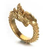 Stainless Steel Finger Ring 304 Stainless Steel Dragon plated & for man Sold By PC
