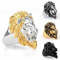 Titanium Steel Finger Ring Lion plated Unisex Sold By PC