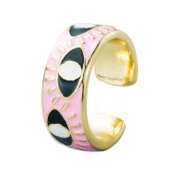 Brass Finger Ring, gold color plated, Adjustable & for woman & enamel, more colors for choice, 20x8mm, Sold By PC