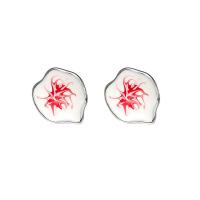Zinc Alloy Stud Earring silver color plated fashion jewelry & for woman nickel lead & cadmium free Sold By Pair