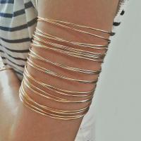 Tibetan Style Arm Bangle, Adjustable & fashion jewelry & multilayer & for woman, more colors for choice, 80mm, Sold By PC