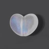 Transparent akryl perler, Heart, du kan DIY, klar, 21x16x10mm, Hole:Ca. 2mm, Ca. 500G/Bag, Solgt af Bag