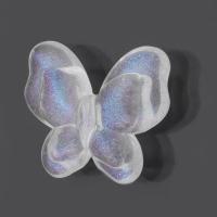 Transparent Acrylic Beads, Butterfly, DIY, clear, 21x17.50x6mm, Hole:Approx 1mm, Approx 500G/Bag, Sold By Bag