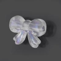Perles acryliques transparentes, Acrylique, Noeud papillon, DIY, transparent, 20x15x7mm, Trou:Environ 3mm, Environ 500sol/sac, Vendu par sac