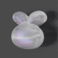 Transparent Acrylic Beads, Rabbit, DIY, clear, 15.50x16x12.50mm, Hole:Approx 3mm, Approx 500G/Bag, Sold By Bag