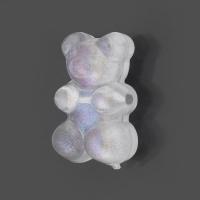 Perles acryliques dépolies, Acrylique, ours, DIY, transparent, 12x18x8mm, Trou:Environ 1.5mm, Environ 500sol/sac, Vendu par sac