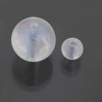 Frosted akryl perler, Runde, du kan DIY & forskellig størrelse for valg, klar, Hole:Ca. 2mm, Ca. 500G/Bag, Solgt af Bag