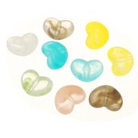 Grânulos de jóias de acrílico, acrilico, Coração, DIY, Mais cores pare escolha, 21x25.50x10mm, Buraco:Aprox 2mm, Aprox 500G/Bag, vendido por Bag