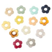 Ακρυλικά κοσμήματα χάντρες, Ακρυλικό, Λουλούδι, DIY & κοίλος, περισσότερα χρώματα για την επιλογή, 14.50x14x4mm, Τρύπα:Περίπου 1mm, Περίπου 500G/τσάντα, Sold Με τσάντα