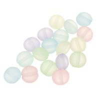 Perles acryliques dépolies, Acrylique, Rond, DIY, plus de couleurs à choisir, 10x11x6.50mm, Trou:Environ 2mm, Environ 500sol/sac, Vendu par sac