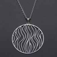 Titanium Steel Necklace Vacuum Ion Plating Unisex & hollow Length Approx 45 cm Sold By Bag