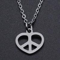 Titanium Steel Necklace, Heart, Vacuum Ion Plating, Unisex & hollow, more colors for choice, 11.50x12mm, Length:Approx 40 cm, 10PCs/Bag, Sold By Bag