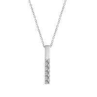 Stainless Steel Jewelry Necklace, 304 Stainless Steel, with 1.97inch extender chain, fashion jewelry & Unisex & with rhinestone, original color, 30x4mm, Sold Per Approx 17.72 Inch Strand