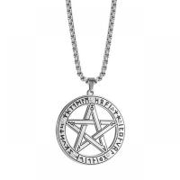 Stainless Steel Jewelry Necklace 304 Stainless Steel pentagram fashion jewelry & Unisex original color Sold Per Approx 23.62 Inch Strand