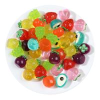 Hair Accessories DIY Findings, Resin, Fruit, epoxy gel, different styles for choice & candy style, mixed colors, Sold By PC