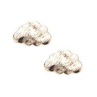Brass Earring Drop Component Cloud real gold plated fashion jewelry & for woman 14mm Sold By PC