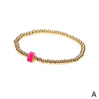 Brass Bracelet & Bangle, gold color plated, for woman & enamel, more colors for choice, 170mm, Sold By PC
