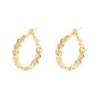 Brass Hoop Earring, 18K gold plated, different styles for choice & micro pave cubic zirconia & for woman, 25x25mm, Sold By Pair