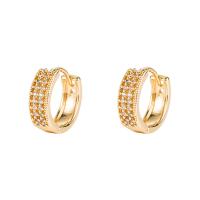 Brass Lever Back Earring, gold color plated, micro pave cubic zirconia & for woman, 15x5mm, Sold By Pair
