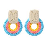 Earring Jewelry Zinc Alloy with Rafidah Grass handmade fashion jewelry & for woman nickel lead & cadmium free Sold By Pair