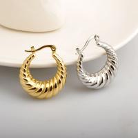 Titanium Steel Hoop Earring Vacuum Ion Plating fashion jewelry & for woman Sold By Pair