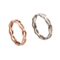 Titan Stål Finger Ring, mode smycken & olika storlek för val & för kvinna & ihålig, fler färger för val, 3.30x1.70mm, Säljs av PC
