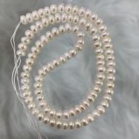 Perlas Botón Freshwater , Perlas cultivadas de agua dulce, Natural & Bricolaje, Blanco, 5-6mm, Vendido para 36-39 cm Sarta