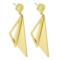 Stainless Steel Drop Earring 316 Stainless Steel Triangle Vacuum Plating fashion jewelry & for woman golden Sold By Lot