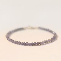 Iolite Bracelet, fashion jewelry & different length for choice & for woman & faceted, grey, 3mm, Sold By PC