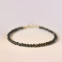Obsidienne bracelet, bijoux de mode & styles différents pour le choix & pour femme & facettes, noire, Vendu par PC