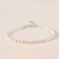 perla d'acquadolce coltivata naturalmente braccialetto, with 201 Acciaio inossidabile, gioielli di moda & stili diversi per la scelta & per la donna, bianco, Venduto da PC