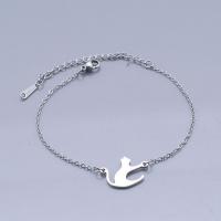 Titanium Steel Bracelet & Bangle with 5cm extender chain Cat Vacuum Ion Plating Unisex Length Approx 15 cm Sold By Bag