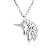 Titanium Steel Necklace Unicorn Vacuum Ion Plating Unisex & hollow Length Approx 45 cm Sold By Bag