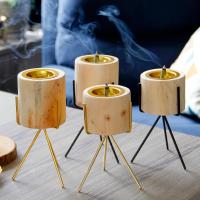 Wood Incense Burner, half handmade, for home and office & durable & different size for choice, more colors for choice, Sold By PC