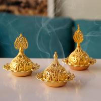 Iron Incense Burner, plated, for home and office & durable & different styles for choice, golden, nickel, lead & cadmium free, Sold By PC