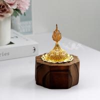 Wood Incense Burner, with Tibetan Style, half handmade, for home and office & durable, 90x90x130mm, Sold By PC