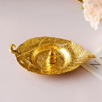 Iron Incense Seat Leaf plated for home and office & durable golden nickel lead & cadmium free Sold By PC