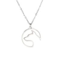 Couple Necklace, 304 Stainless Steel, fashion jewelry & Unisex, original color, 18x20mm, Length:Approx 20.47 Inch, Sold By PC
