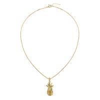 Cubic Zircon Micro Pave Brass Necklace, with 1.96 inch extender chain, Pineapple, gold color plated, micro pave cubic zirconia & for woman, multi-colored, 36mm, Length:Approx 17.91 Inch, Sold By PC